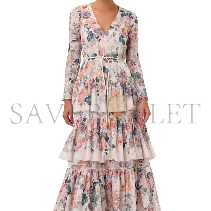 ZIMMERMANN ACACIA TIERED MAXI DRESS 2450DRS252